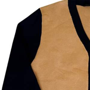 High Quality V Neck Acrylic Knitted <b>Cardigan</b> Front Logo Casual Winter University College Sororities Fraternities Embroidery - Product Image 4