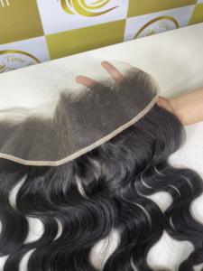 Venta al por mayor de alta calidad de la Virgen vietnamita HD pelo humano Frontal 13*4 De encaje Invisible nudo teñido de alta tecnología de tendencia - Product Image 6