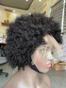 Cheveux humains bouclés afro, longueur courte, couleur naturelle, toutes les couleurs, personnalisation de la couleur et de la texture - Product Image 1