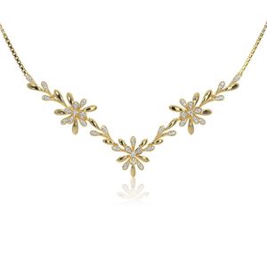 Collar con Colgante Hexagonal de Triple Halo de Diamantes en Oro Rosa de 14K, Joyería Fina y Elegante para Mujer, Regalo de Aniversario o Boda - Product Image 1