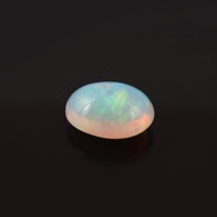 Opale d'Éthiopie Walo blanche de haute qualité, 6 mm, cabochon naturel de forme ovale, jeu de couleurs, certifiée par un tiers, ANAM EMPORIUM, 5,25 carats