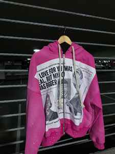 Survêtement pour hommes en coton épais deux pièces blanc Jogging couleur unie surdimensionné fermeture éclair sweat à capuche ensemble unisexe survêtement - Product Image 6