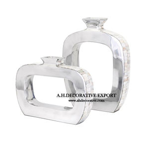 Lot de 3 vases décoratifs en métal aluminium martelé à la main pour la maison, vente en gros à bas prix - Product Image 6