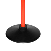 Venta caliente Durable PVC Training Slalom Pole con base de goma para césped y práctica interior