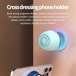 Hot <b>Sale</b> Mini Magnetic <b>Speaker</b> Telescopic Air-Cushion Phone Holder Vibrant LED Lights <b>for</b> Computer Rechargeable Battery - Product Image 3