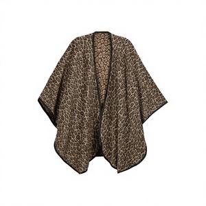 Cape en cachemire réversible de luxe OEM 2026 pour femme, 100 % haute qualité, faible MOQ, prix bas, avec col en fausse fourrure de renard, idéale pour l'hiver - Product Image 5