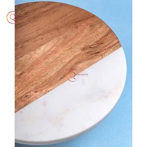 Recién llegado, soporte de pastel de mármol y madera de forma redonda para cocina, decoración de flores de calidad Premium para soporte de pastel de cena romántica - Product Image 5
