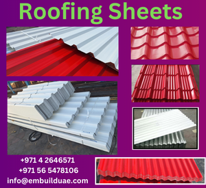 Láminas de techo de metal, Láminas corrugadas PPGI para techos, Láminas de techo de color, Láminas de techo de aluminio Dubai/ UAE/Omán/Bahrein - Product Image 1