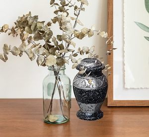 Keepsake Embrace Angle Preying Cremation <b>Urns</b> High Quality Classic Shape Metal Small Keepsake Made India - Product Image 1