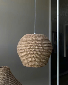 Abat-jour Rafia en jute et papier pour une lumière douce et un abat-jour d'ambiance bohème. - Product Image 3