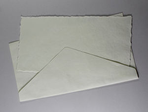 Wholesale Supplies Set 250 Gsm Deckled Edge <b>Card</b> With Matching Envelop Recycled Handmade <b>Paper</b> - Product Image 2