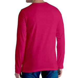 T-shirt Homme en Coton Tricoté Uni à Manches Longues, Respirant, Séchage Rapide, Col Rond, Coupe Classique, Décontracté – Vente en Gros - Product Image 2