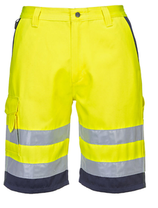 Personalizado de alta visibilidad reflectante de carga Multi bolsillos pantalones cortos de construcción de los hombres de alta visibilidad ropa de trabajo pantalones cortos de seguridad - Product Image 2