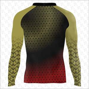 Logo personnalisé Sublimation manches longues unisexe Jiu-Jitsu Arts martiaux respirant Rash Guards à séchage rapide Spandex/Polyester personnalisé - Product Image 2
