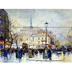 E. Galien Paris Bellas Artes Cocina Mural de pared Mármol Cerámica Backsplash Azulejo - Product Image 1