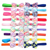 Accessoires de toilettage pour animaux de compagnie : Colliers à nœuds papillon en satin réglables assortis pour petits chiens et chats – Qualité supérieure pour Noël et Halloween