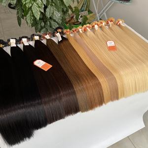 100% extensions de cheveux vierges Remy brutes pures non transformées pointe plate à la kératine de haute qualité cheveux humains non transformés de longue durée - Product Image 2