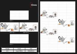 Carreaux muraux en céramique premium 300x600 mm pour salle de bain et cuisine, finition brillante mate effet sucre, pour un design mural intérieur moderne. - Product Image 2