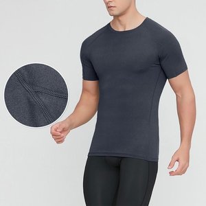 Camiseta informal de verano para hombre, Camiseta de cuello redondo suave y suelta de Color sólido para hombre, camisetas holgadas de manga corta de algodón suave y fresco para hombre - Product Image 2