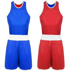 Conjunto de Pantalones Cortos y Camiseta de Boxeo de Diseño Nuevo, para Entrenamiento y Competencia, Elásticos, Transpirables, Ligeros y que Absorben la Humedad - Product Image 5