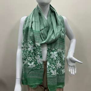 Dupatta en coton Mulmul imprimé, accessoire de qualité supérieure, doux, extra long, pour mariage et soirée, écharpe en coton imprimé abordable - Product Image 3