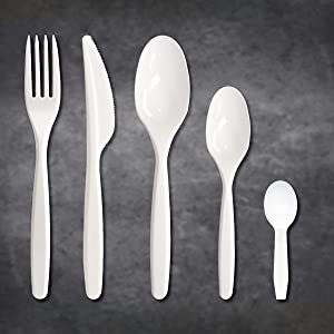 Coutellerie en plastique robuste et pratique, couteau fourchette cuillère de Table cuillère à café cuillère vaisselle en plastique - Product Image 6