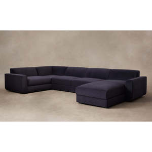 Sofá Seccional Marcello de Alta Gama para Sala de Estar, con Tapicería de Tela y Cuero Genuino para Uso Doméstico - Product Image 3