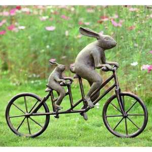 Statue de lapin en bronze de bienvenue, artisanat, décoration de pelouse de ferme, sculpture de lapin de bienvenue, ornements décoratifs pour la décoration - Product Image 5