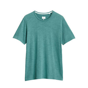 T-shirts de base pour hommes avec logo d'entreprise personnalisé T-shirts à col rond et manches courtes en polyester/coton uni - Product Image 6