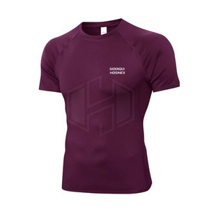 Camisetas de gimnasio personalizables ecológicas de alta calidad de secado rápido para hombres Spandex/poliéster MOQ bajo al por mayor - Product Image 1