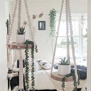 Handmade Cat Swing and Potting Arrangement <b>Wall</b> <b>Hanging</b> Macrame Art <b>Wall</b> Decor for Home <b>Wall</b> Living Room - Product Image 4