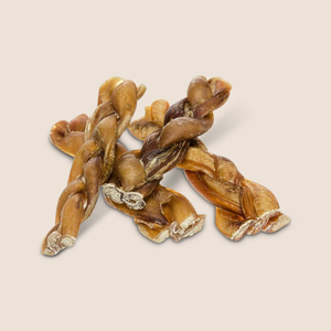 Palo para masticar perro trenzado natural sin olor para masticar agresivo grande Premium trenzado Bully palo trenzado para perros masticadores pesados - Product Image 1