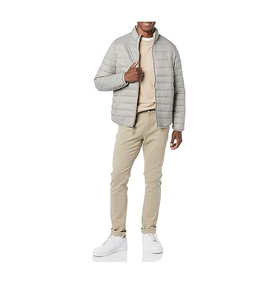 Men's Unisex Formal Spring Customized Own Branded Custom Logo Front Bubble Coated <b>Waterproof</b> Puffer Jacket High Quality - Product Image 4