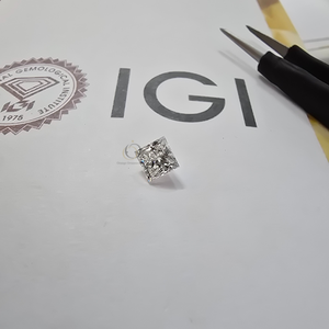 Diamant en vrac de taille princesse cultivé en laboratoire, 1 carat, couleur D, clarté VVS2, pour la fabrication de bijoux, approvisionnement en gros - Product Image 4