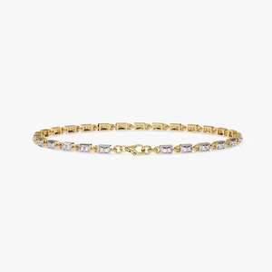 Bracelet de tennis en diamant Moissanite de luxe coupe princesse S925 en or Sterling bijoux fins minimalistes haut de gamme pour cadeaux - Product Image 3