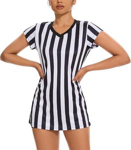 Camiseta de Árbitro para Hombre, Cuello en V, Mangas Cortas, Uniforme de Árbitro, Traje de Referee, Transpirable, de Poliéster/Algodón para Baloncesto - Product Image 1