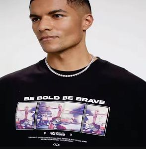 เสื้อยืดผู้ชายสไตล์ฮิปฮอปสตรีทเสื้อยืดจำนวนมากขายส่งโรงงาน - Product Image 5