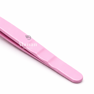 Pince à cils rose en L, à pointe de précision, pour extensions de cils volume, outil pour la création facile d'éventails - Product Image 3
