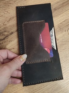 ที่ใส่ธนบัตรงานทำมือสำหรับบริกร/พนักงานเสิร์ฟร้านอาหารและคาเฟ่ทำจากหนังแท้แบบเต็มลาย LBH-0015 - Product Image 3