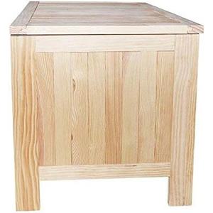 WELL HOME Mobile in Legno di Pino con Tronco Dritto 70x40x44 cm, Arredamento per la Casa con Finitura Naturale Senza Vernice - Product Image 5