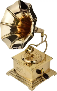 ของตกแต่งห้องทำจากไม้และทองเหลืองแผ่นเสียงสำหรับตกแต่งบ้านโบราณสำหรับเป็นของขวัญสำหรับห้องนอน - Product Image 3