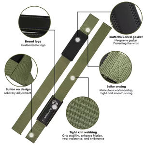 Muñequeras de Algodón de Buena Calidad con Logotipo Personalizado, Equipo de Seguridad para Gimnasio, Ejercicio, Levantamiento de Pesas, Correas de Entrenamiento al por Mayor - Product Image 2