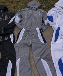 ชุดเซ็ตแทรคสูทแบบมีฮู้ด 2 ชิ้น สำหรับฤดูหนาว ไซส์พลัส  แบบยูนิเซ็กซ์  ผ้าโพลีเอสเตอร์/ไนลอน น้ำหนักเบา ระบายอากาศได้ดี สไตล์สตรีทแวร์  แบบเรียบสีพื้น - Product Image 2