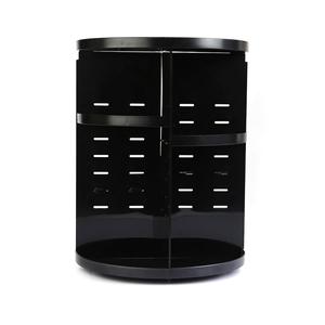 Organizzatore di trucco rotante di 360 gradi nero