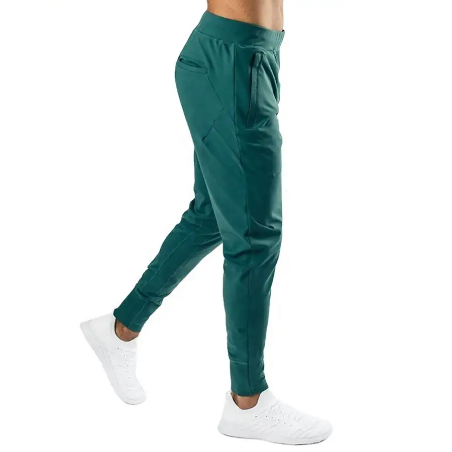 Özel üretici toptan erkekler yığılmış pantolon seti Unisex boş yığılmış koşu adam Jogger erkek pantolon