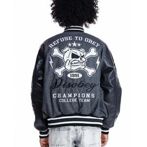 Chaqueta Universitaria Unisex 2025, Chaqueta Bomber Casual Entallada para Hombre con Decoración Bordada, Producto de Moda - Product Image 2