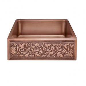 Évier de cuisine en cuivre de style campagnard offrant un design de cuve profonde, une solidité et un caractère authentique du vieux monde - Product Image 2