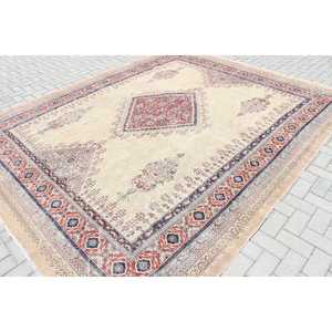 Tapis turc vintage 9,1 x 11,2 pieds, tapis surdimensionné, tapis en laine rouge - Product Image 2