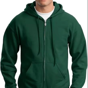 Personalizable 100% algodón cremallera diseño bordado Sudadera con capucha patrón sólido cuello con capucha ropa de calle Digital para el invierno - Product Image 4