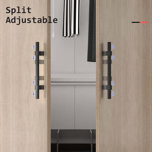 Armadio nero regolabile da 10 confezioni tira da 1 3/8 a 4 pollici (35-102mm) foro regolabile per armadi da cucina - Product Image 5